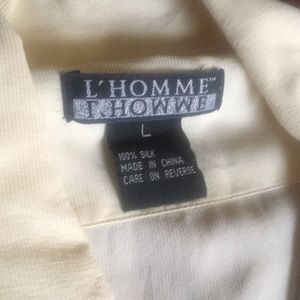 L’ Homme 100 % silk long sleeve shirt